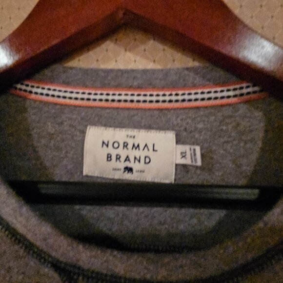 The Normal Brand Crewneck Sweatshirt – Heather Gray | Timeless Casual Essential - Picture 2 of 4